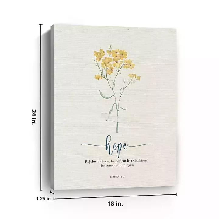 Hope Affirmations Canvas Art Print, 18x24 in.