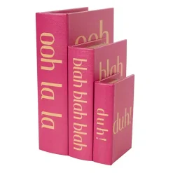 Hot Pink Ooh La La Book Boxes, Set of 3