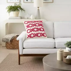 Hot Pink Tufted XOXO Pillow