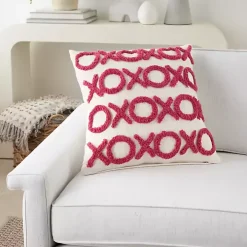 Hot Pink Tufted XOXO Pillow
