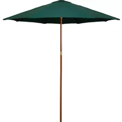 Hunter Green 8 ft. Wooden Pulley Umbrella