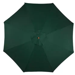 Hunter Green 8 ft. Wooden Pulley Umbrella