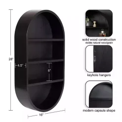 Hutton Black Capsule Wall Shelf