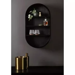 Hutton Black Capsule Wall Shelf