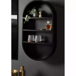 Hutton Black Capsule Wall Shelf