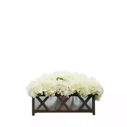 Hydrangea Arrangement in Lattice Box Planter