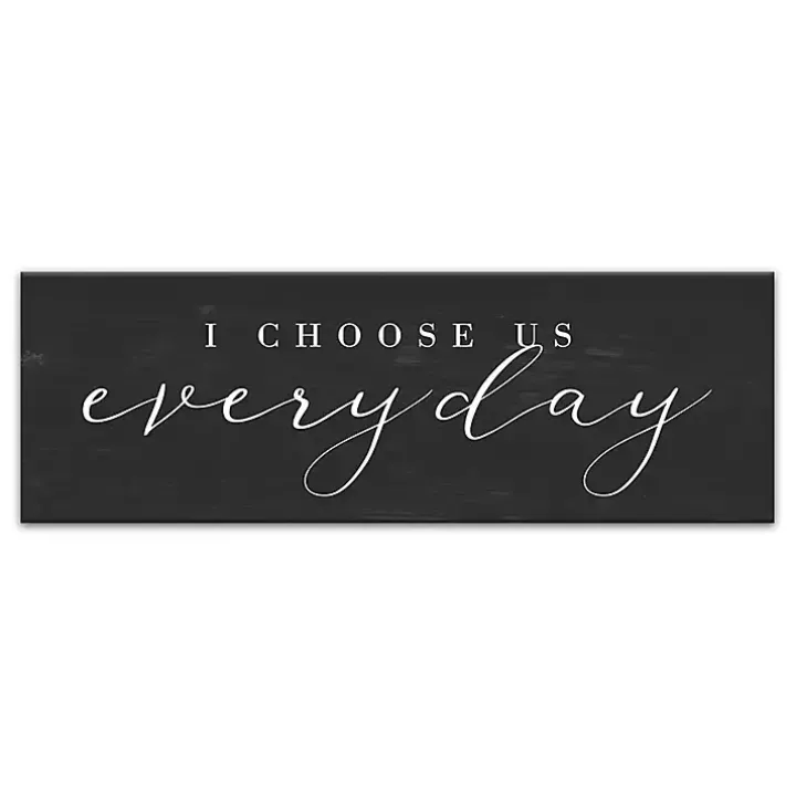 I Choose Us Every Day Canvas Wall Plaque