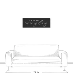 I Choose Us Every Day Canvas Wall Plaque