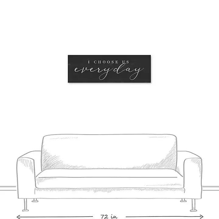 I Choose Us Every Day Canvas Wall Plaque
