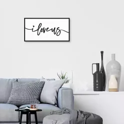 I Love Us Framed Canvas Art Print, 25x13 in.