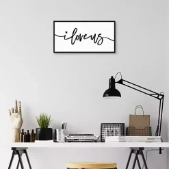 I Love Us Framed Canvas Art Print, 25x13 in.