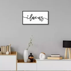 I Love Us Framed Canvas Art Print, 25x13 in.