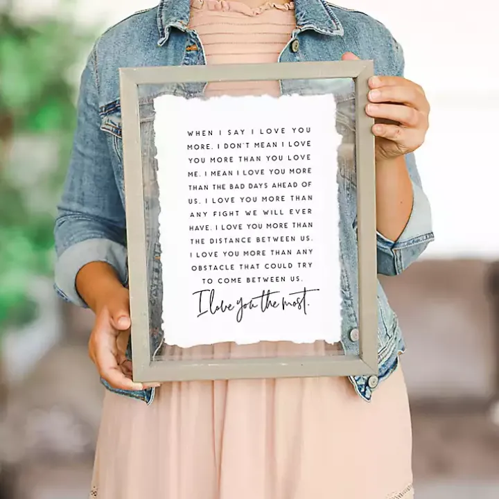 I Love You Most Framed Wall Plaque