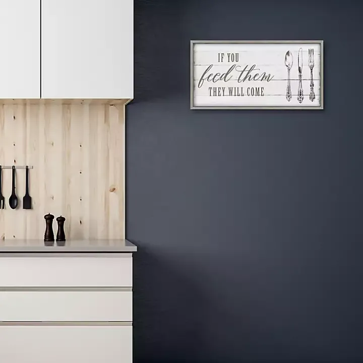 If You Feed Them Framed Canvas Art Print