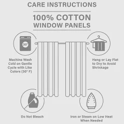 Imani Blue Chenille Stripe Curtain Panel, 95 in.