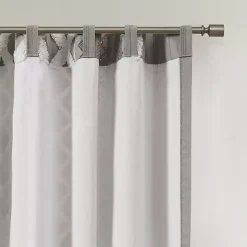 Imani Gray Chenille Stripe Curtain Panel, 84 in.