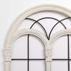Imogen White Arched Windowpane Wall Plaque
