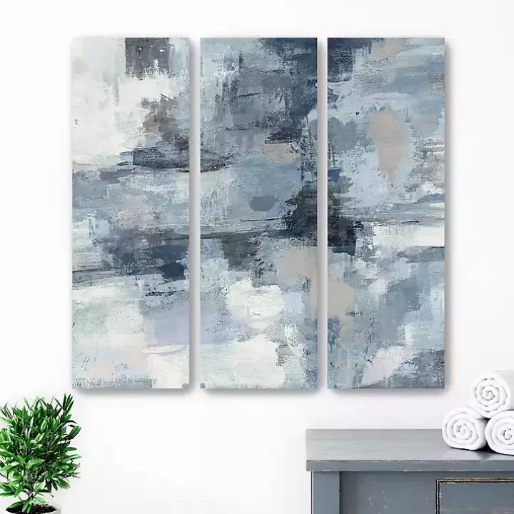 In The Indigo Clouds Canvas Art Prints, Set of 3