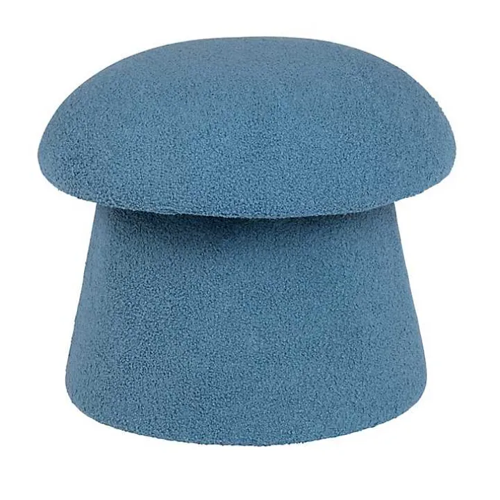 Indigo Boucle Mushroom Storage Ottoman