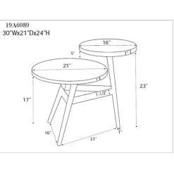 Industrial Two-Tiered Gunmetal Accent Table