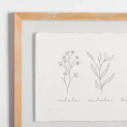 Inhale Exhale Floral Wall Plaque