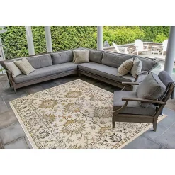 Irene Yellow Daffodil Outdoor Area Rug, 6x9