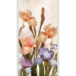 Irises Panel Framed Canvas Art Print
