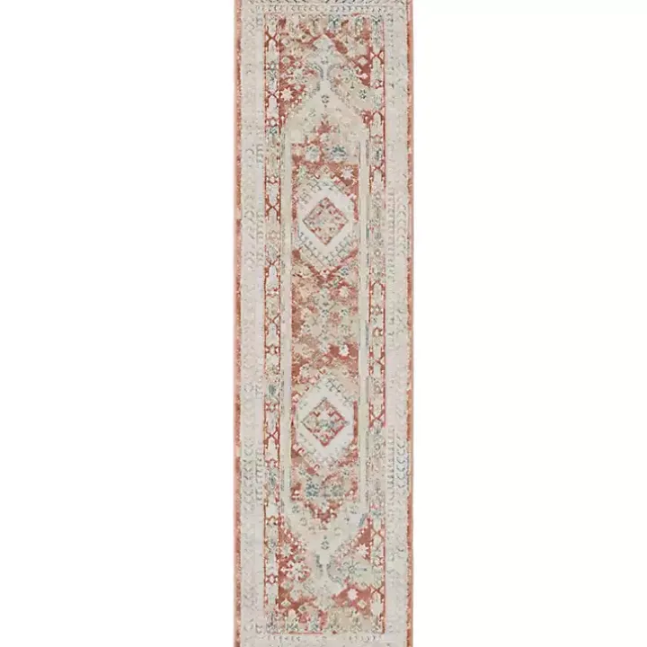 Irsia Rust Traditional Serged Runner, 2x8