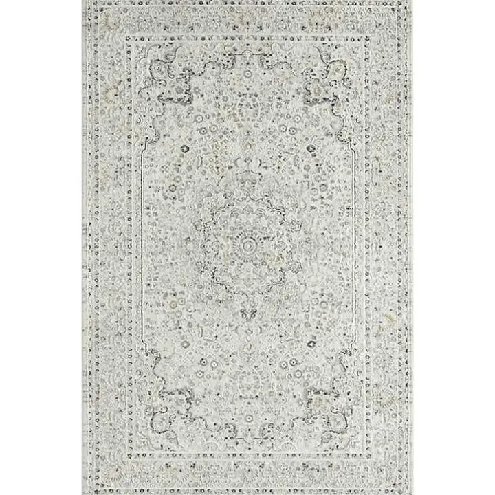 Isabella Gray and Ivory Area Rug, 5x7