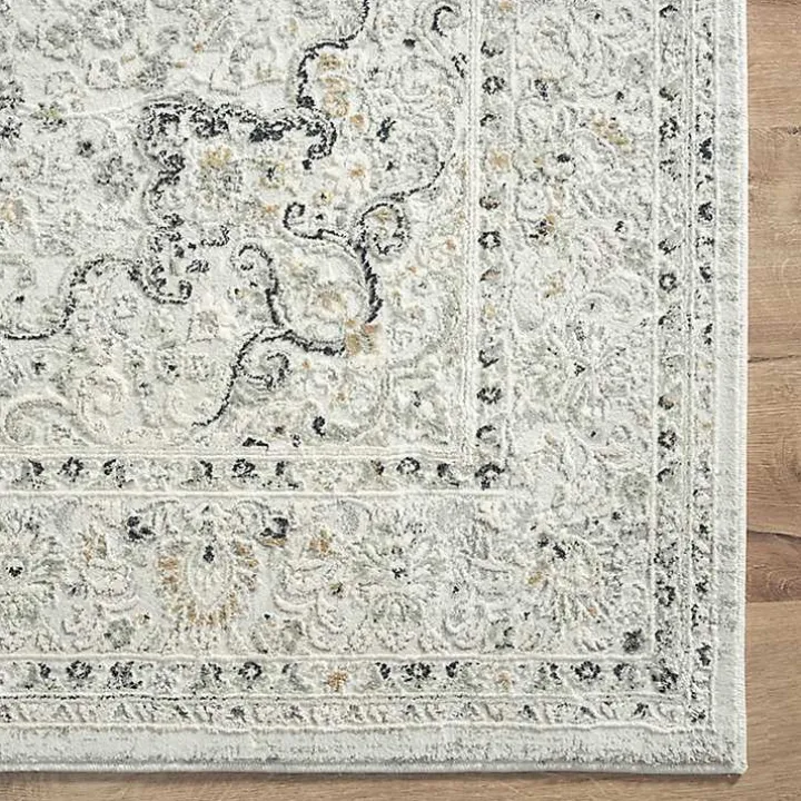 Isabella Gray and Ivory Area Rug, 5x7
