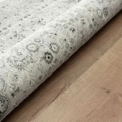 Isabella Gray and Ivory Area Rug, 5x7