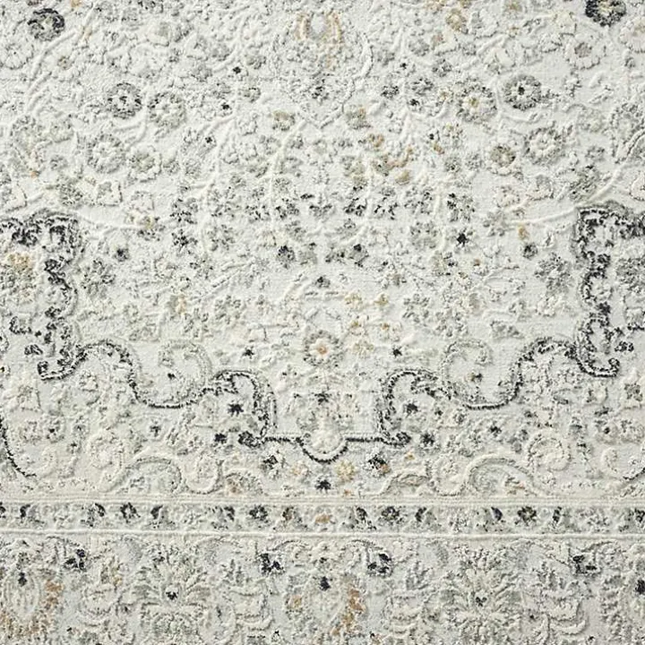 Isabella Gray and Ivory Area Rug, 5x7