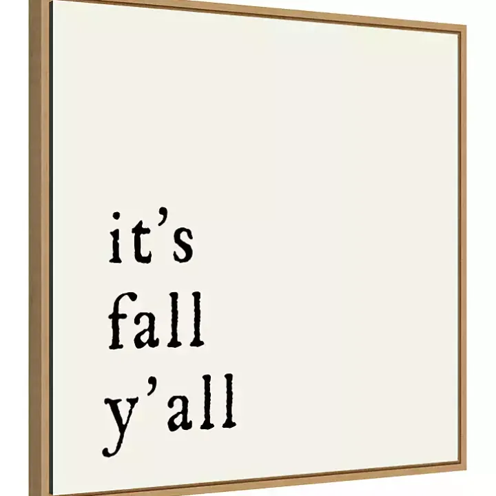 It's Fall Ya'll Poem Framed Wall Art