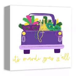 It's Mardi Gras Y'all Canvas Wall Plaque