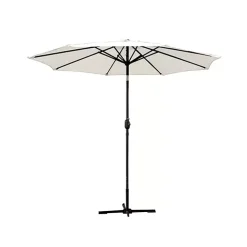 Ivory 9 ft. Hand Crank Tilt Umbrella