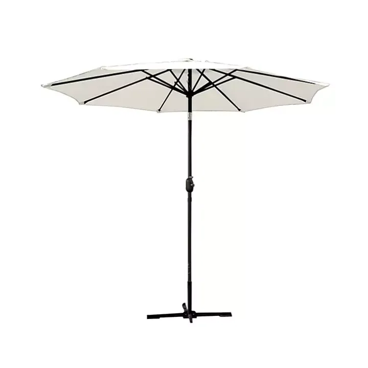 Ivory 9 ft. Hand Crank Tilt Umbrella