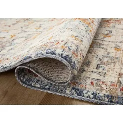 Ivory and Blue Bergamo Area Rug, 6x9