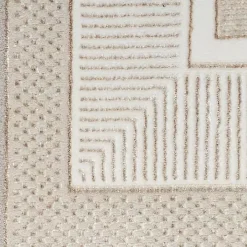 Ivory and Gold Modern Glam Area Rug, 5x7