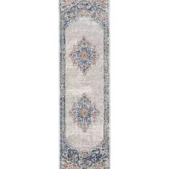 Ivory Antique Diamond Medallion Runner, 2x7