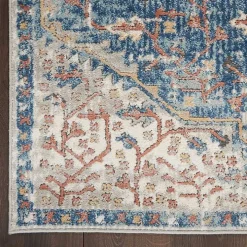 Ivory Antique Diamond Medallion Runner, 2x7