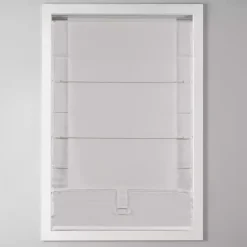 Ivory Basketweave Cordless Roman Shade, 33 in.