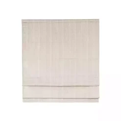 Ivory Basketweave Cordless Roman Shade, 35 in.