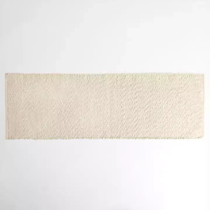 Ivory Boucle Runner, 2x6