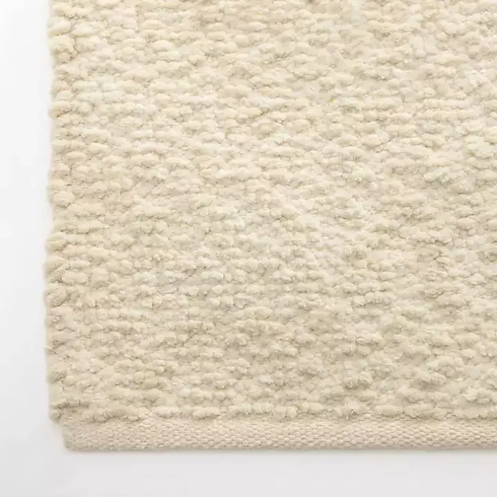 Ivory Boucle Runner, 2x6