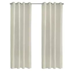 Ivory Boucle Sheer Single Curtain Panel, 84 in.