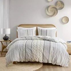 Ivory Cotton Tufted Full/Queen 3-pc. Comforter Set