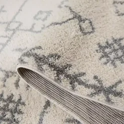 Ivory Geometric Area Rug, 8x10