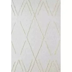 Ivory Geometric Queen Coverlet