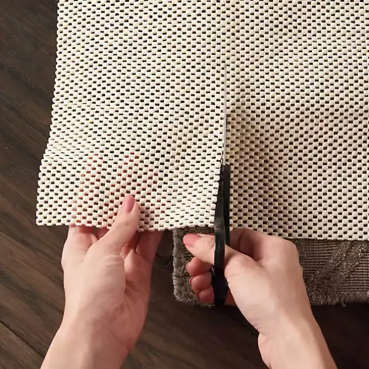 Ivory Gridlock Non-Slip Rug Pad, 5x8