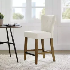 Ivory Harrison Tufted Counter Stool